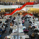 The New York Times celebrates foreign correspondent Alissa J. Rubin’s Pulitzer Prize as executive editor Dean Baquet and the newsroom look on last April. (Angel Franco/New York Times)